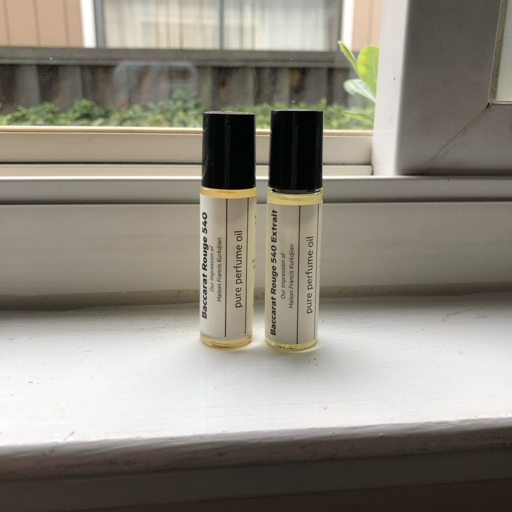 Oil perfumery baccarat rouge 540 regular and extrait set of 2